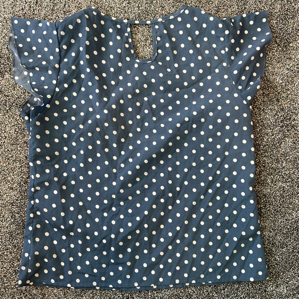 Blue Polka Dot Blouse